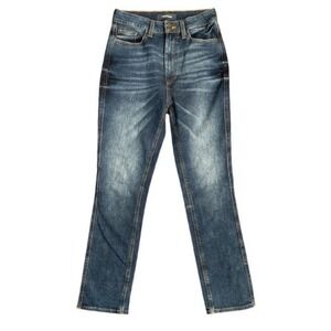 ModCloth The Boysh Straight Jeans Women 26 Blue Dark Wash Seamed Back MSMC-0001